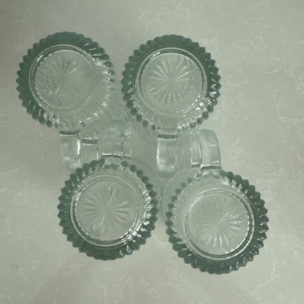 4 Gibson Royal Crest Mugs Set Clear Vertical Ribbed Line Drinking Mug Coffee/tea - Picture 3 of 3